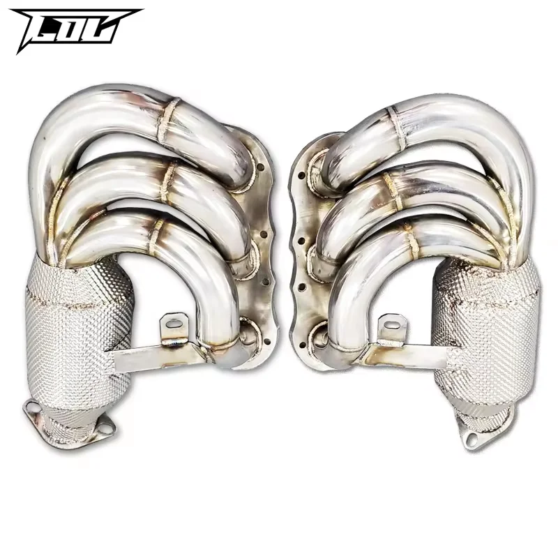 Factory Heat Shield Exhaust manifold For PORSCHE CAYMAN 981 2013-2015 performance manifold header 100-300 cell Catalyst