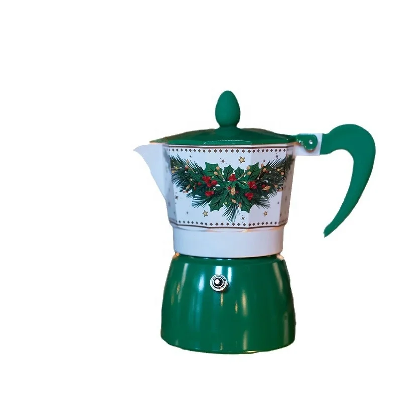 Arriart Christmas Gift Double Valve Stovetop Italian Coffee Maker Aluminum Espresso Moka Pot
