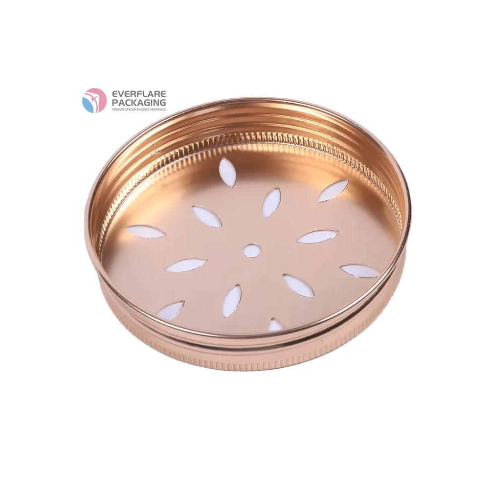 Black White Aluminium Lid Cosmetic Glass Jar Aromatherapy Air Freshener Perforated Breathable Screw Cap