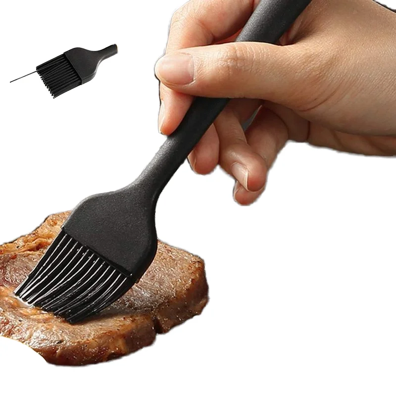 Heat Resistant Basting Silicone Oil Brush Silicone Brush With Handle For Grilling Baking Marinating Kitchen Cooking