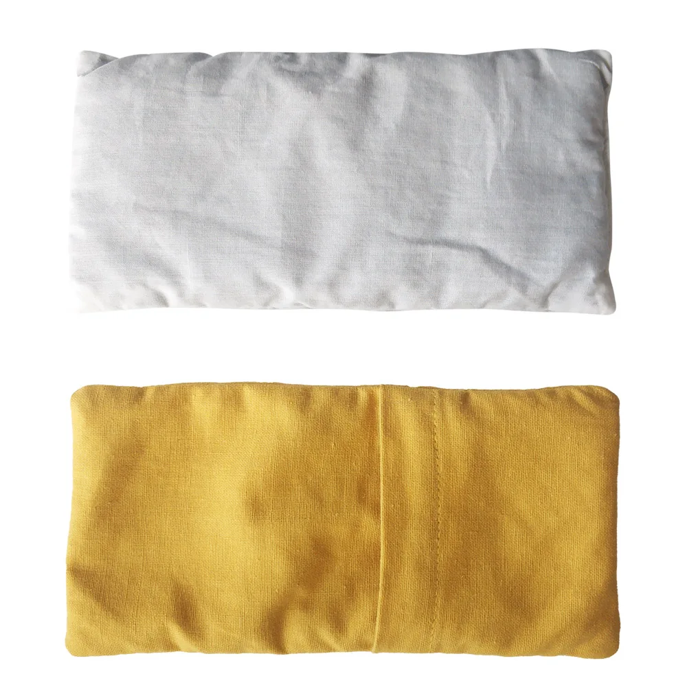 Microwavable Weighted Yoga Eye Pillow with Flaxseed and Lavender for Relaxing
