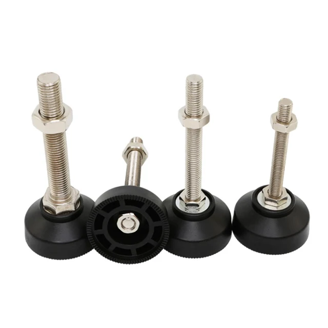 Adjustable Leveling Foot anti vibration Mount Stud leg Leveler Leveling Feet M16 with rubber pad dia 60mm