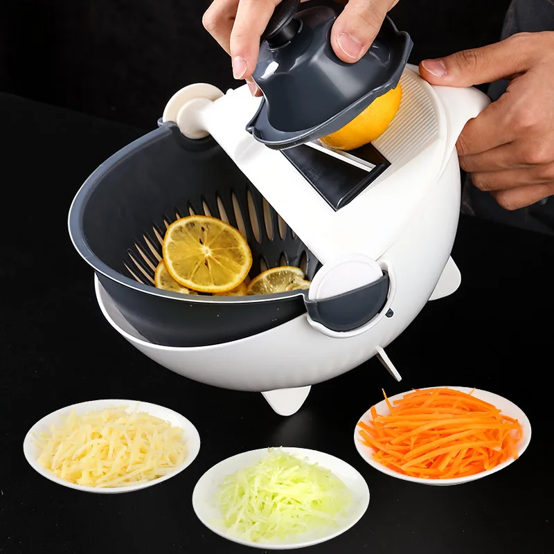 Горячая распродажа! Растительного Slicer измельчитель многофункциональный 9 в 1 вращать овощерезка для продажи