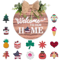 Hot Rustic Welcome Sign for Front Door Outdoor Hanging Vertical Wood Sign Welcome Sign Porch Decor