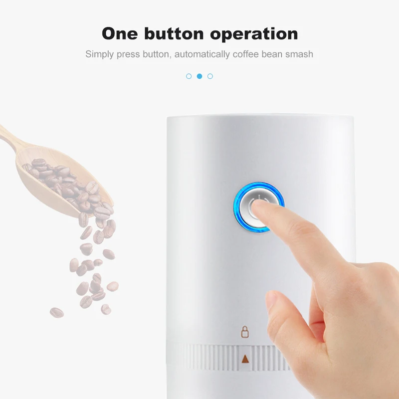 Mini portable coffee bean beater motorized grinding machine home coffee machine simple set of coffee grinder