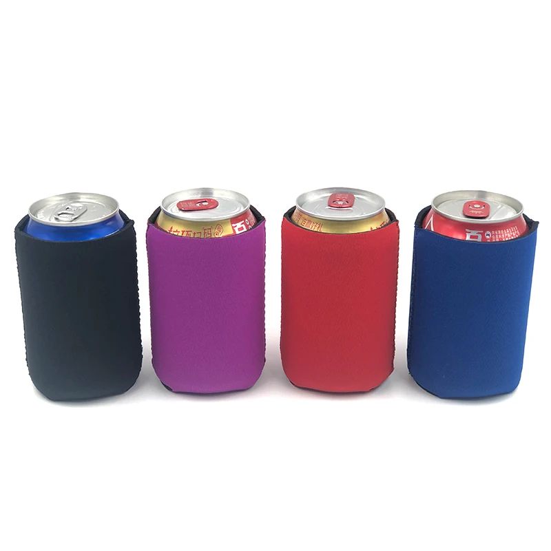 Sublimation Blank Beer Can Coozzie Holder Folding Custom Logo Insulated Can Coolers for Sports Outdoors