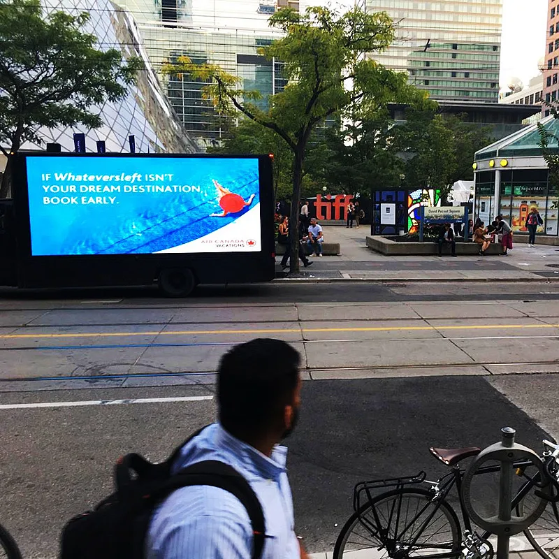 Outdoor Mobile Advertising Truck Van Trailer P6 P8 P10 Led Display Screen
