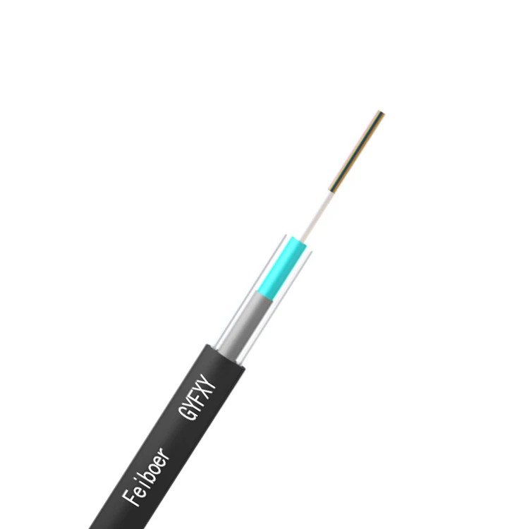 Кабель оптического 4 ядра, свободно лежащий оптический воды-устойчивый к jel заполнены FRP волоконно-оптический кабель для использования в помещении и на улице