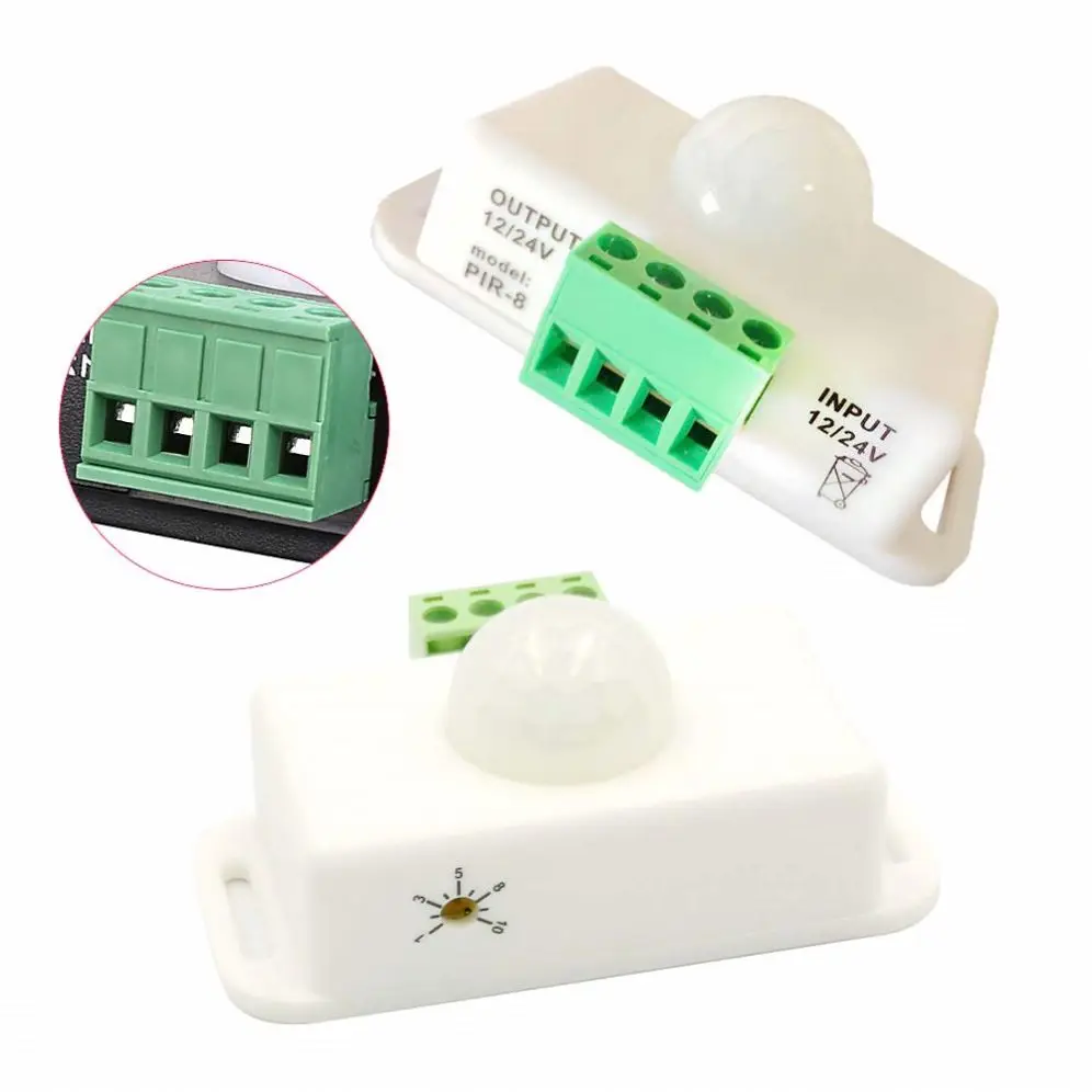 PIR Infrared Motion Sensor Detector 12V~24V Strip Light Motion Sensor Switch PIR Human Body Motion Sensor Detector