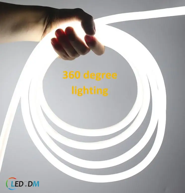 20mm  22 mm 360 degree round flex led neon strip light  ip67 waterproof outdoor lighting