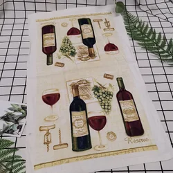 2022 Latest Hot Selling Water Absorbent Custom Design Floral Printed Cotton Fabric Linen Kitchen Christmas Gift Tea Towel