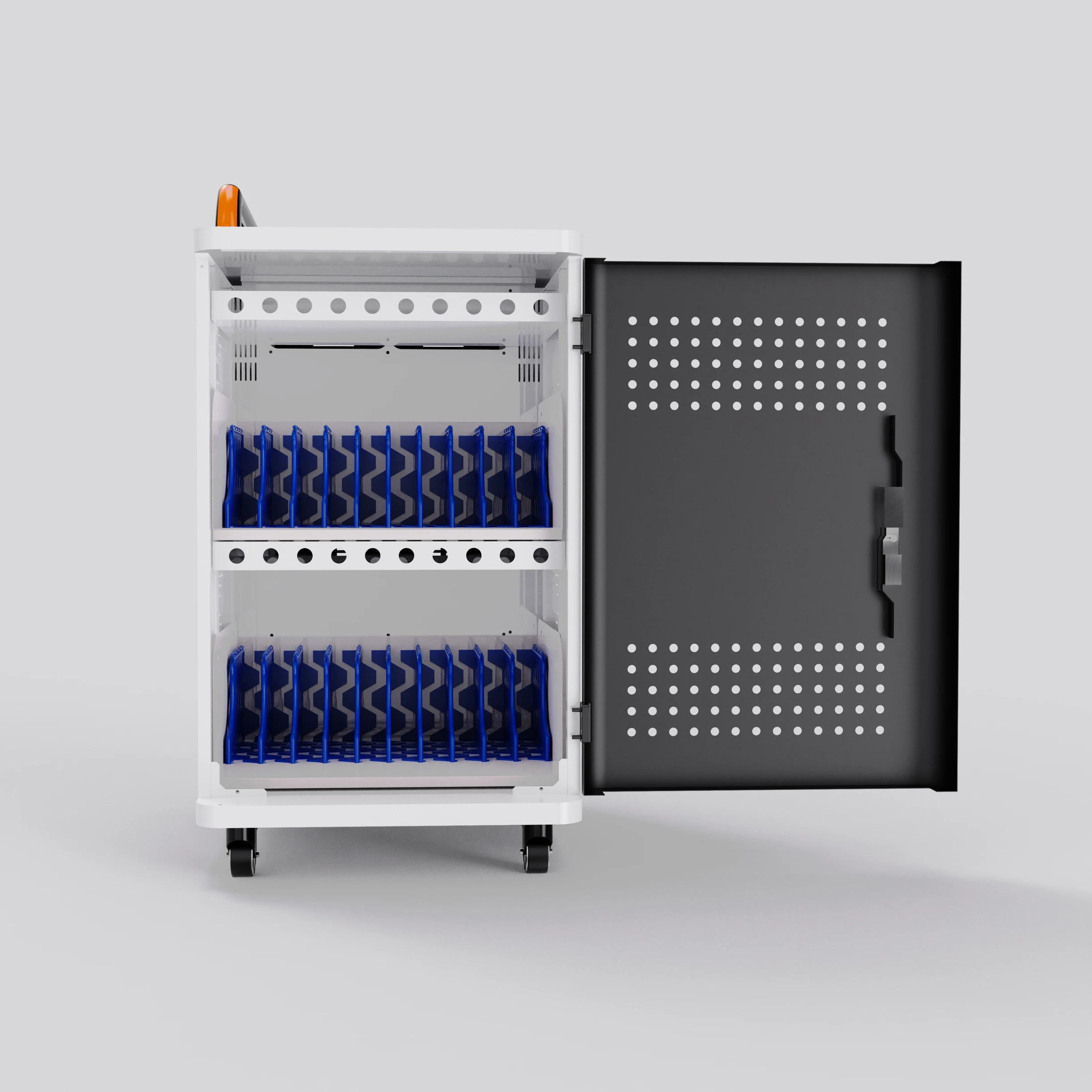 20 Slots AC Power Sockets Movable Laptop Charging Cart
