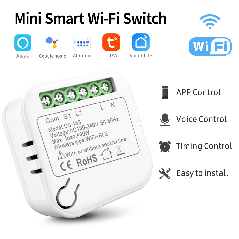 Фабрика Питания Универсальный мини умный wifi выключатель света tuya приложение zigbee дом переключатель для