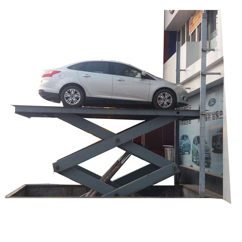 Hydraulic scissor car lift platform use for car parking and storage