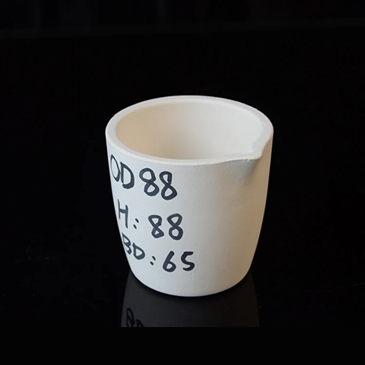 Aluminum ceramic crucible for melting gold, tool for analysis on the burning, hydraulic crucible, lift
