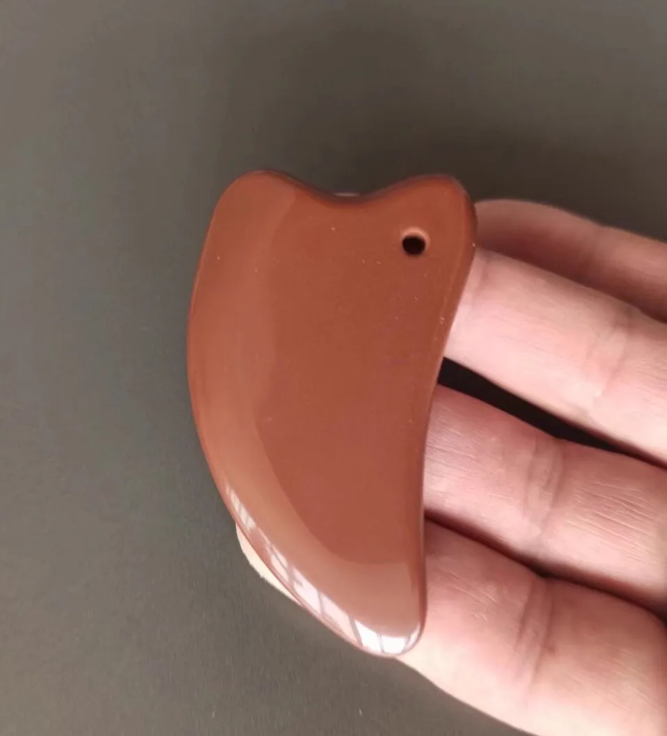 cheap price Face Massager Tool 100% Natural Large Facial Guasha Scraping Black tourmaline Stone gua sha