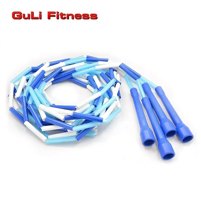Guli Fitness Colorful Segmented Beaded Jump Rope Double Dutch Skipping Rope Bamboo Joint Skip Jump Rope For Kids
