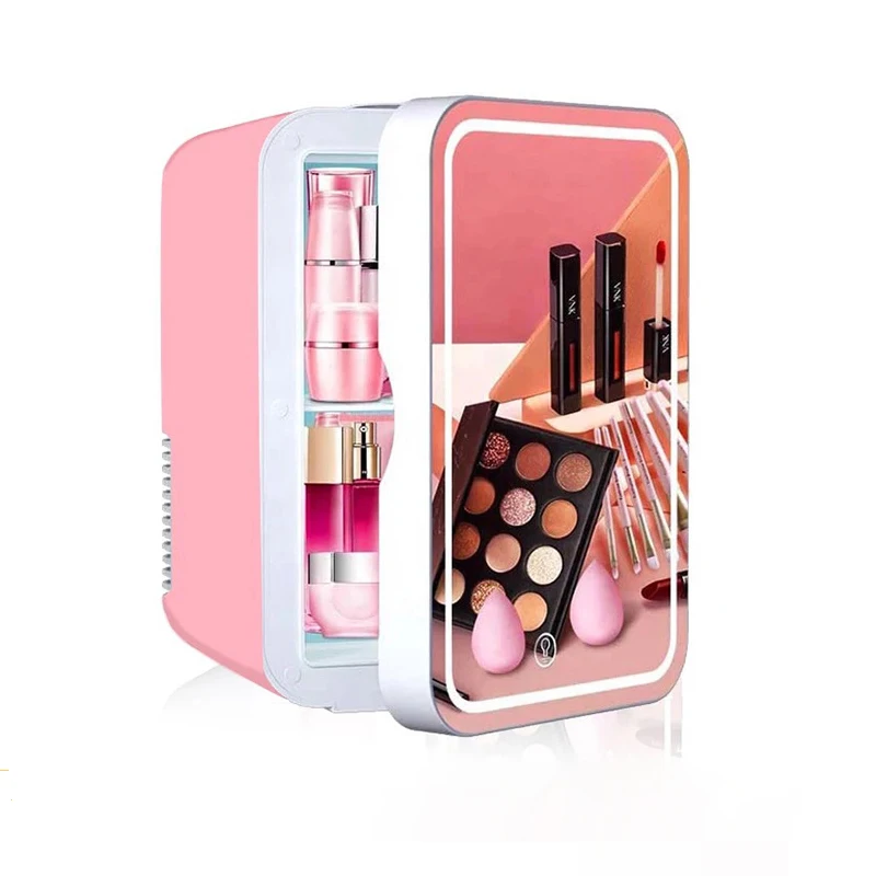 6L 8L 10L 12L 20LMirrored Portable Mini Bar Fridge Cosmetic Refrigerator Beauty Cold Fridge for Skin Care