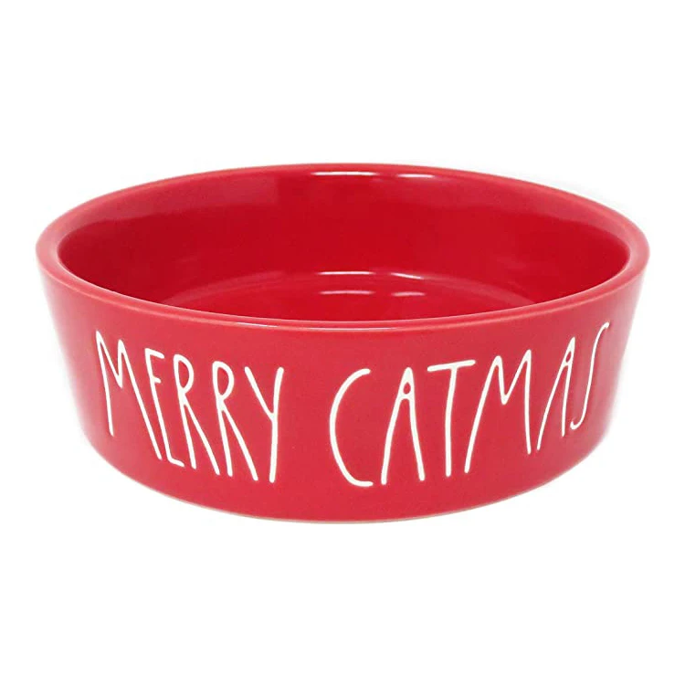Full Printing Custom Logo Large Pet Feeder Ceramic Dog Bowl for Dogs Bowls, Cups Round Shape Porcelain & Pails Ciotola Dog Inox