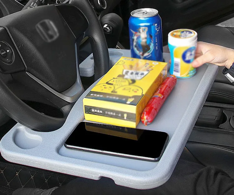 Portable Car  Laptop Working Desk Plastic Car Storage Tray Table