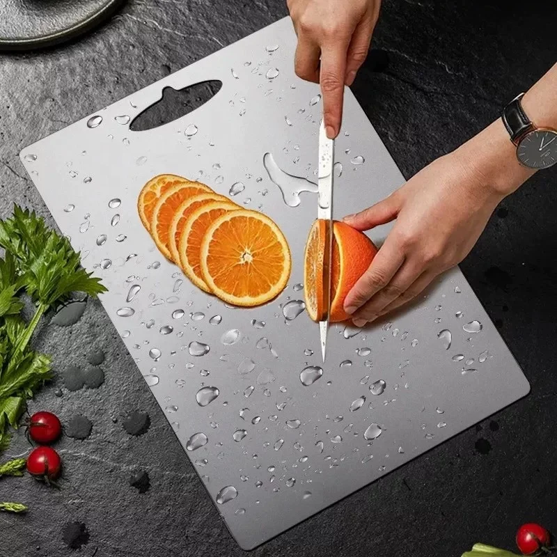 Titanium cutting board camping accessories Premium Double Sided Design Durable pure titanium Choping board by PYTITANS