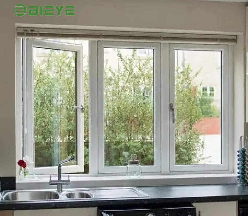 Modern PVC Window Design Sound-Proof Customized Vinyl UPVC Casement Inside Opening Window