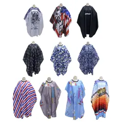 Custom Logo Waterproof Barber Beauty Hair Cutting Cape Salon Snaps Neoprene Silicone Neck Black Hairdressing Capes