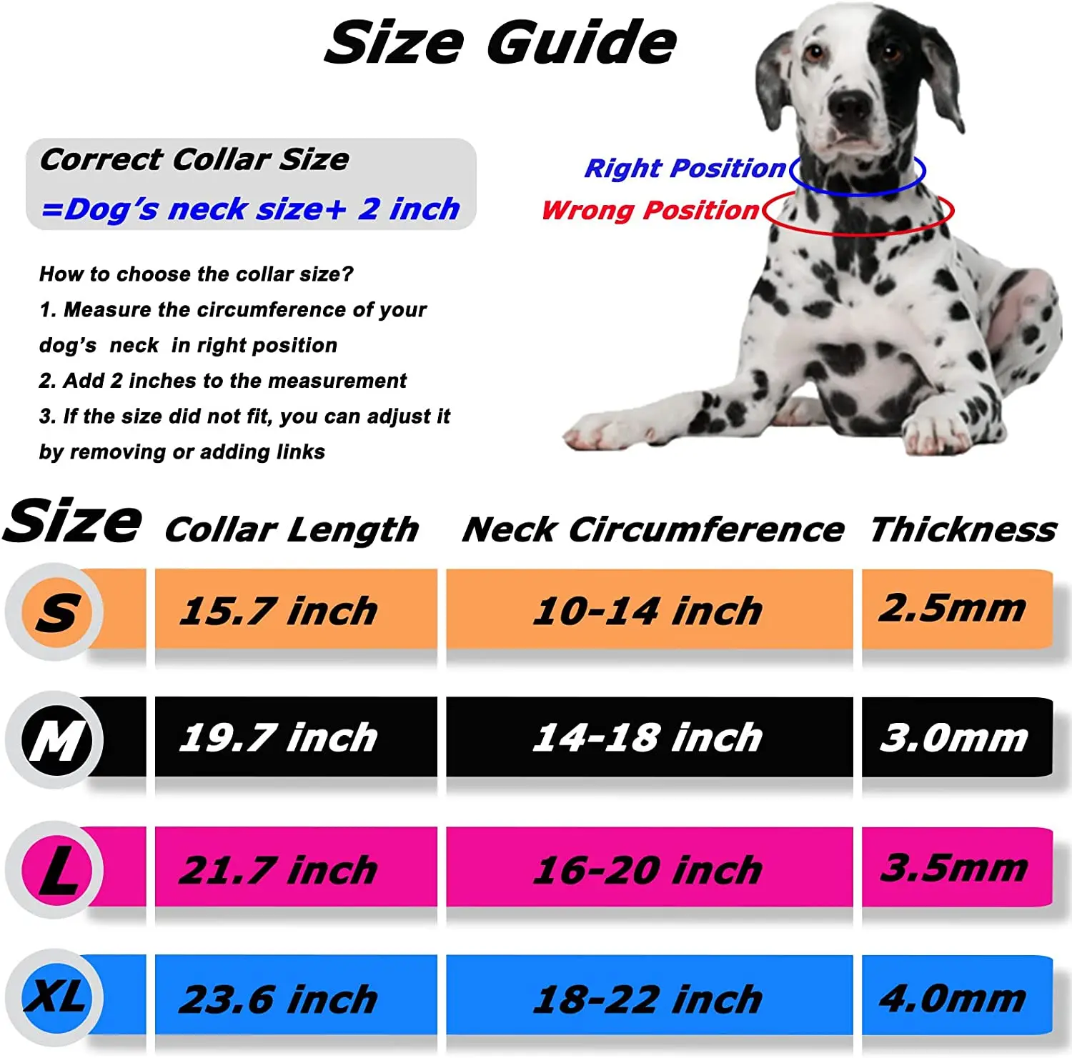 NIBAO Dog Pinch Collar, Prong Dog Training Collar with Removable Quick-Release Buckle