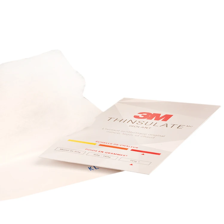 Type KL High warm Clothing Accessories Nonwoven Similar Thermal Insulation Material 3M Thinsulate Insulation