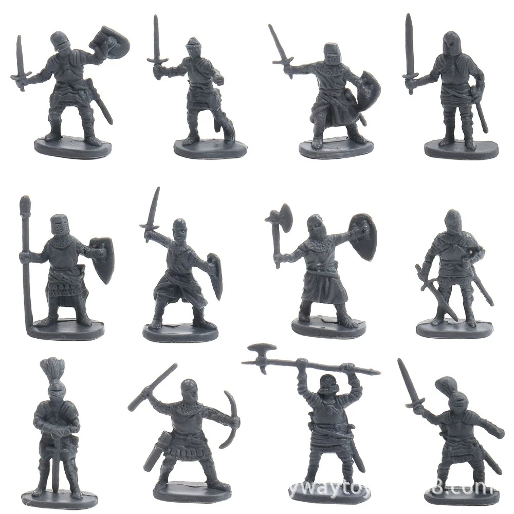 3 cm PE 200pcs two colors Miniature Army Military Toy Figures Wholesale Ancient Roman Soldier Action Figure Set for play kids 5+