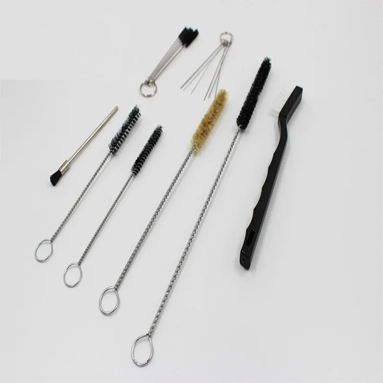 17pcs Cleaning Brush Set Spray Gun Pipe Car Parts Mechanical Cleaning Nylon Strip Brush