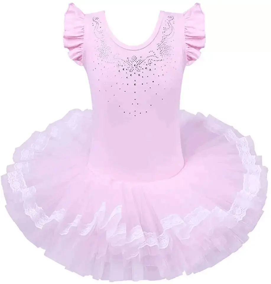 Baby Girls Romantic Spandex Tutu Dress Ballet Dance Costumes Leotard for Gymnastics and Stage Performance