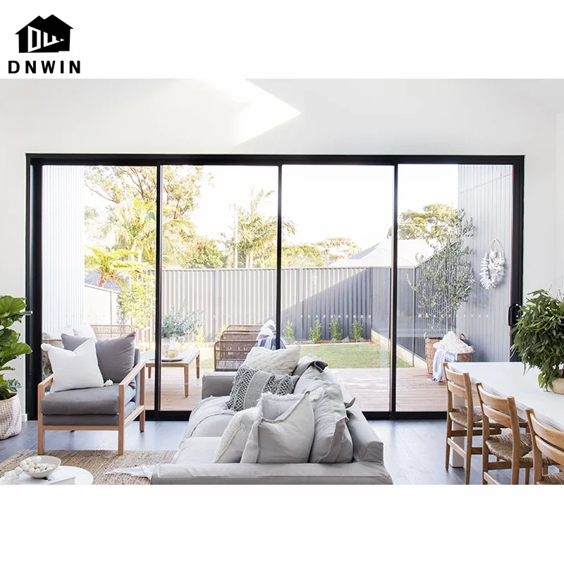 Factory customized villa French aluminum alloy sliding glass balcony door