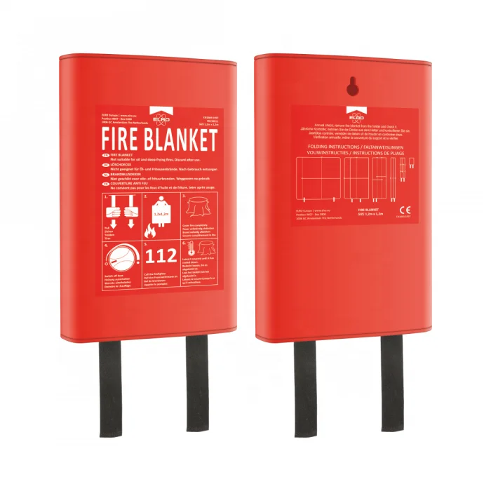 
TL 1.2m*1.2m EN 1869:1997 Certificate Fiberglass Fire Blanket Manufacturers In China with PVC Hard Box 