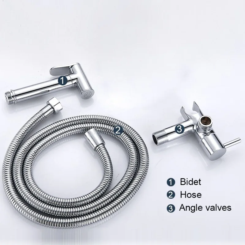Hot Sale Handheld Brass Toilet Bidet Kit Portable Shattaf Set With Hot And Cold Thermostatic Valve