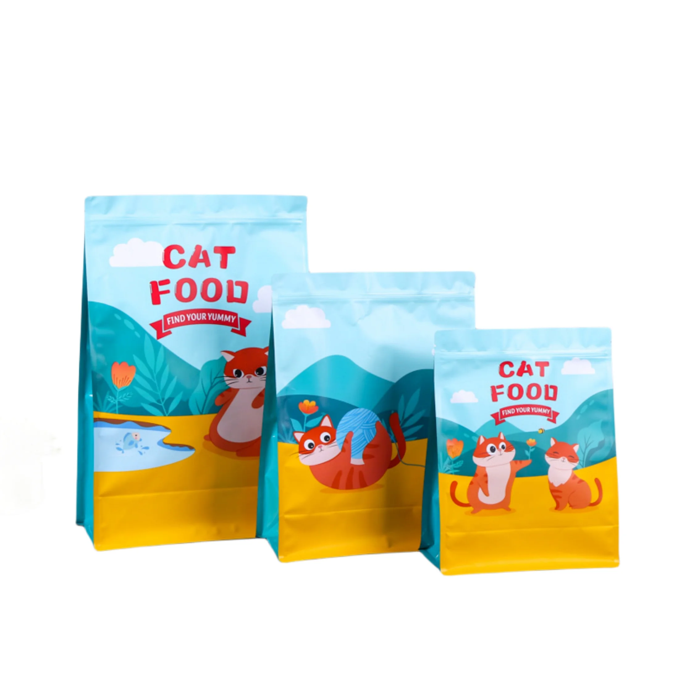 Digital Printing logo 1lb Resealable Mylar Pouch Stand Up Zipper top Plastic Packaging Bags For Pet Dog Cat Treats Food