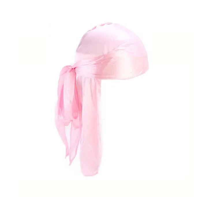 Атласные банданы на заказ du rag 100% натуральный шелк Durag с длинным хвостом