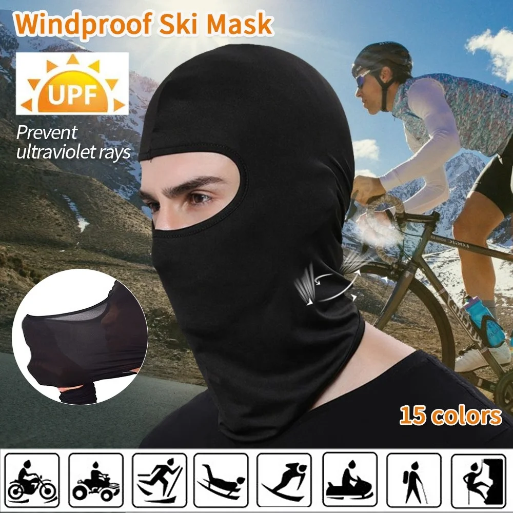 Motorcycle Face Mask Cycling Balaclava Full Cover Face Mask Hat Balaclava Ski Neck Summer Sun Ultra UV Protection Thin Hot