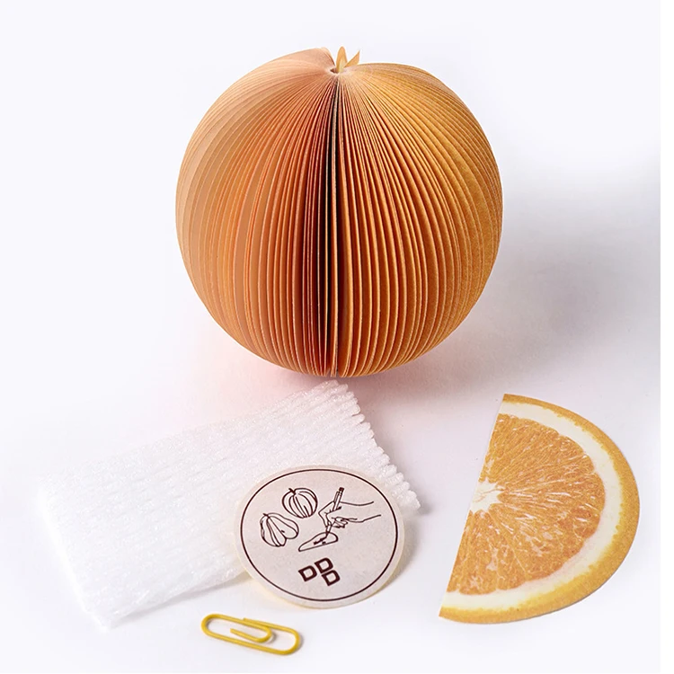 Custom sticky note pad Stationery Die Cut Fashion Adhesive Sticky Notes with fruit shape