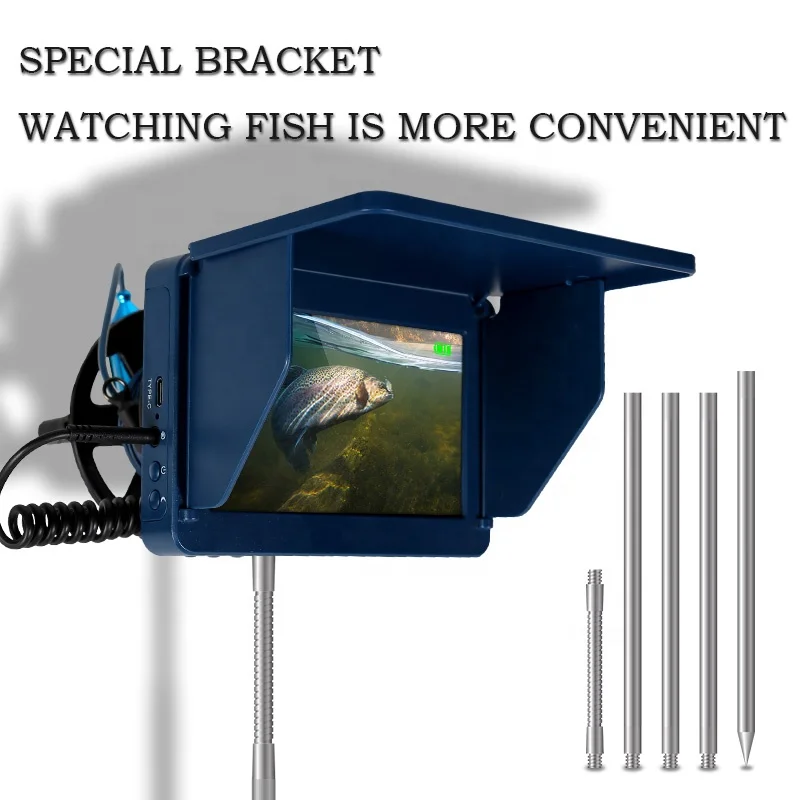 ANICCOM 2024 New Arrival 5 inch Visual Fish Finder 45m Underwater Video Probe Camera Muddy Water Night   Screen