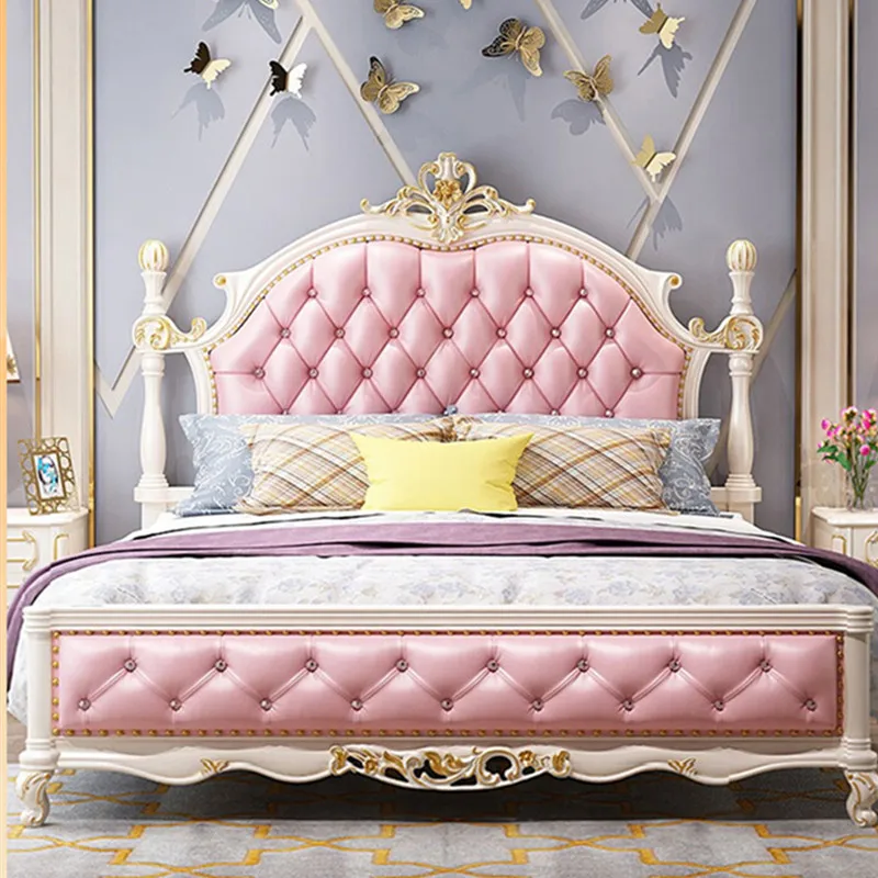 Customized European-style bed double bed 2.2m queen bed bedroom furniture set