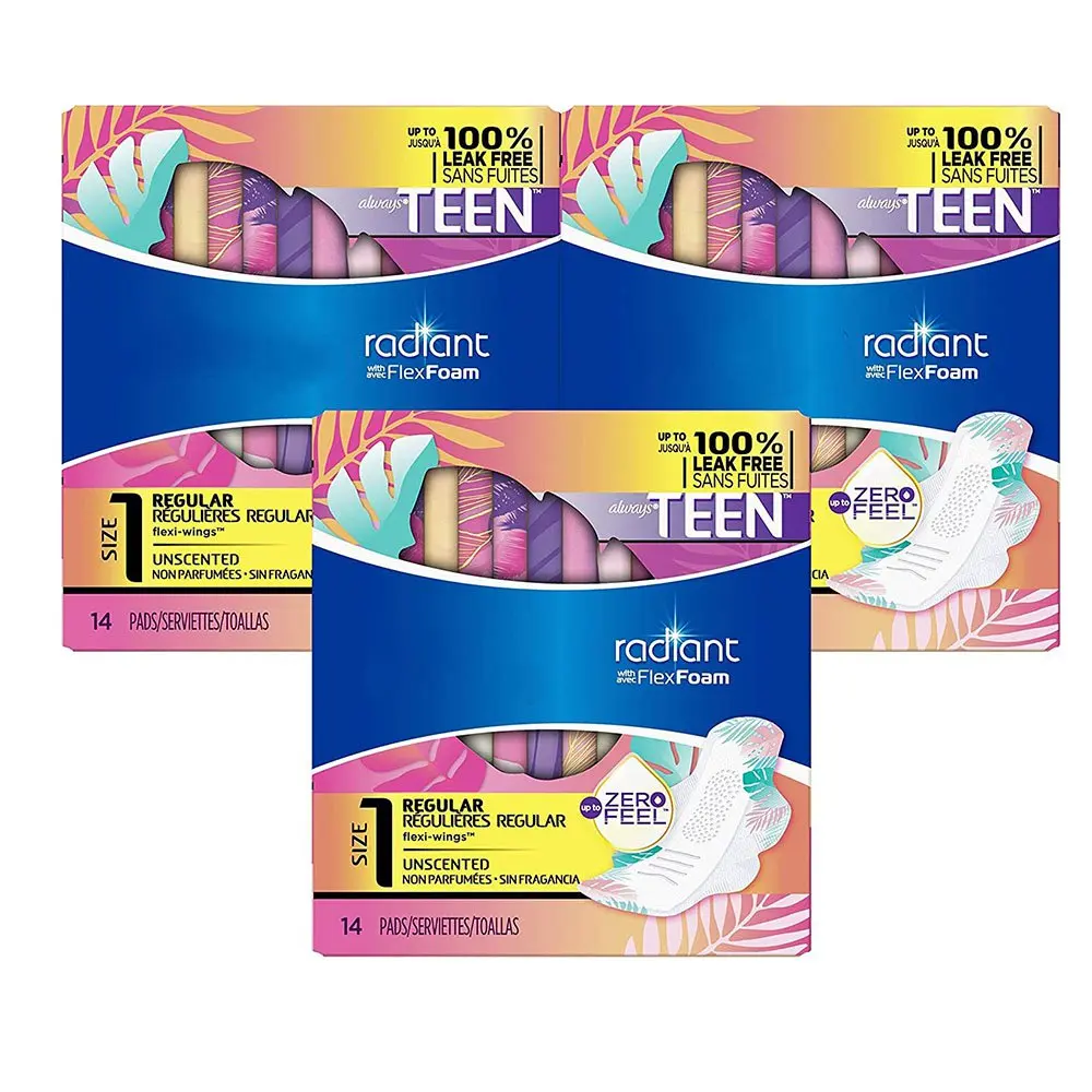Radiant Teen Pads Get Real Regular Hygiene Products For Sale Sanitary Napkins Personal Care Sanitary Napkins