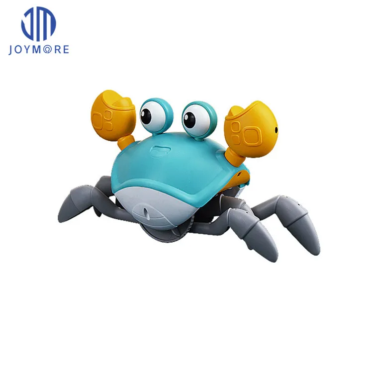 JM bath swimming crab clockwork baby toys interactive crab crawling plastic escape wind up clockwork crab toy for baby