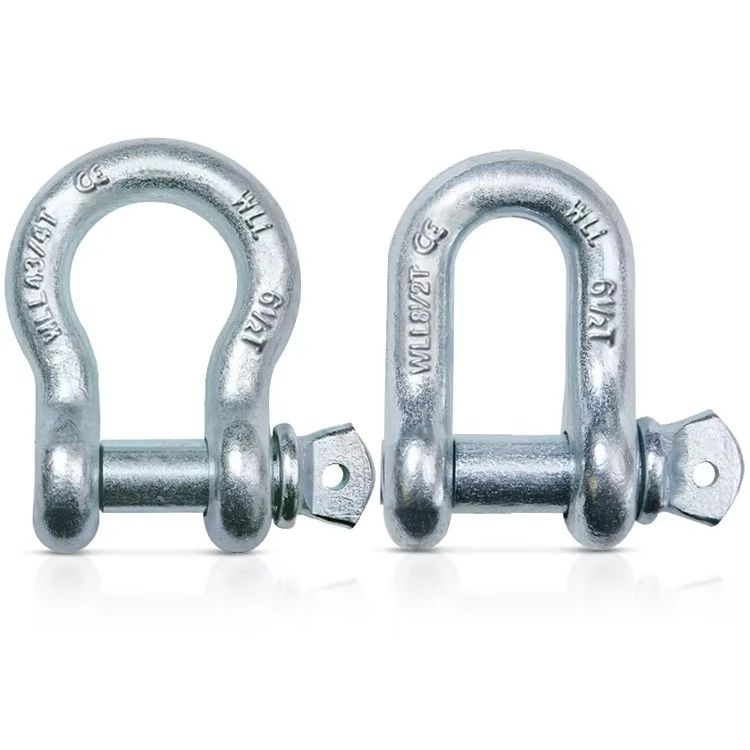 Lifting chain with shackle clasp at both ends of tow chain truck lifting iron pipe lifting steel stone manganese steel chain