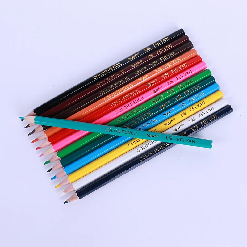 
12 color pencil with paint wood box kids colour pencil set 