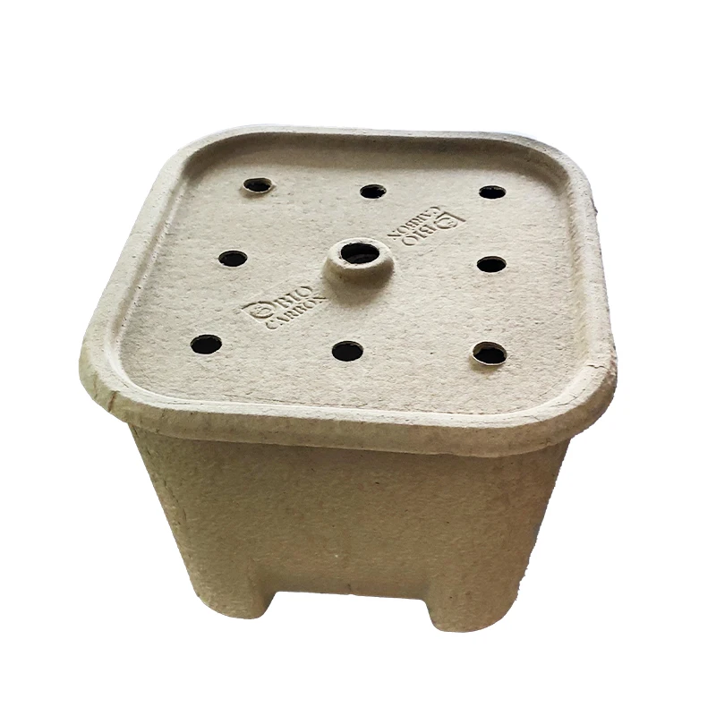 Disposable Fire Barbecue Paper Burning Box Pulp Charcoal Box Container Coal Carbon Carton for BBQ
