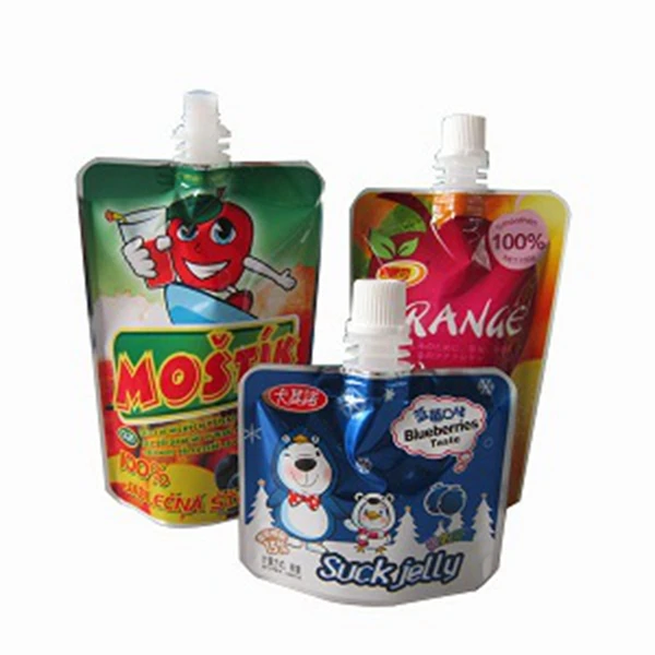JNH Gold Supplier Custom Juice Nozzle Bag Spout Pouch Milk Customized Packaging Plastic Liquid Stand up