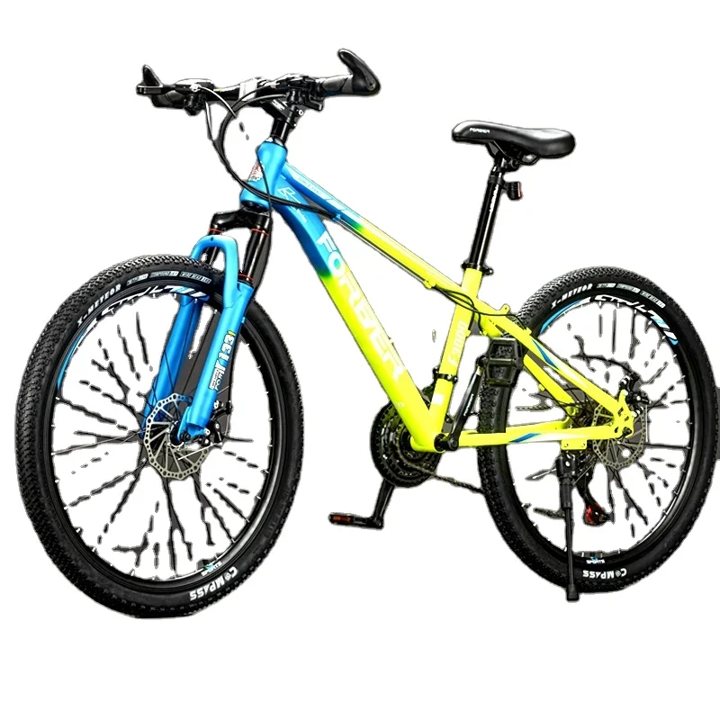 Shanghai permanent brand manufacturers wholesale adult mountain bike teenagers 26 24 inch disc brake bicycle