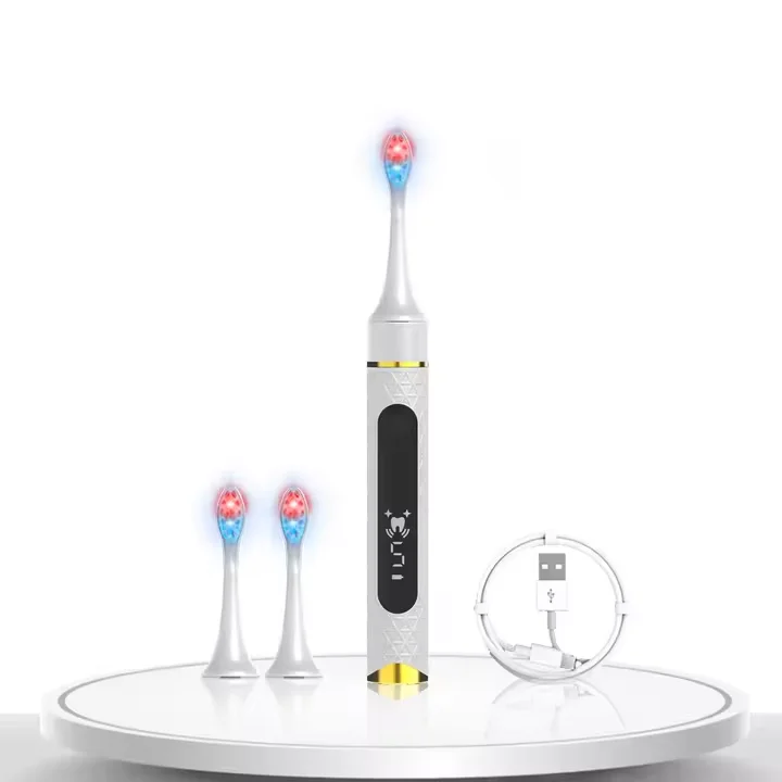 LED Screen Red Blue Light Sonic Toothbrush IPX7 Waterproof USB Charging Electric Toothbrush with Sterilizer