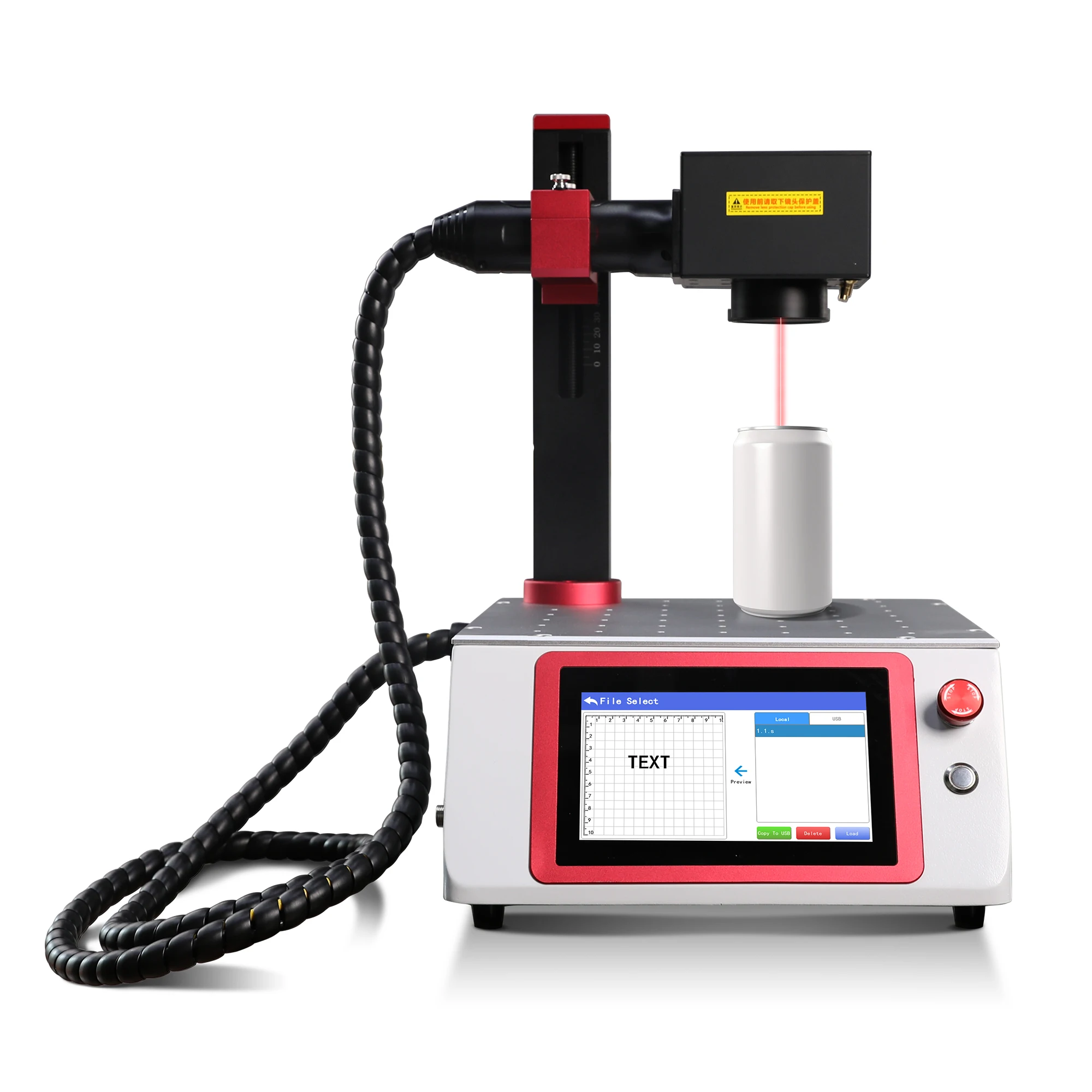 L6 Plus Fiber Laser Engraving Machine 20W with 7-inch Touch Screen Working Area 100 * 100mm for Metal and Plastic